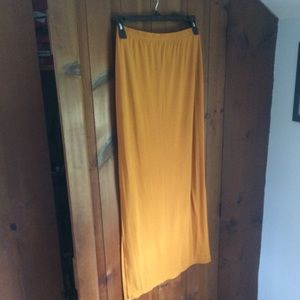 Faded Glory Mustard Yellow Maxi Skirt